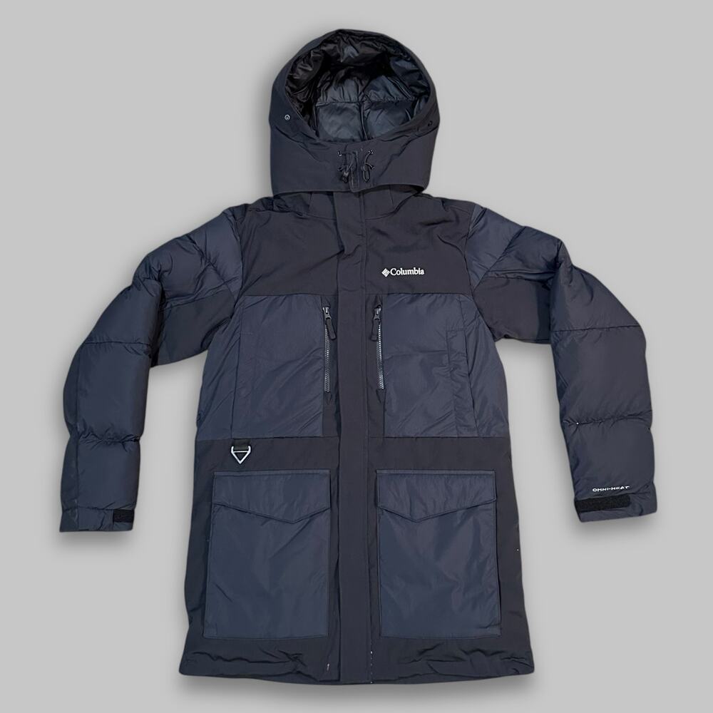 Columbia Omni-Heat Long Hooded Winter Jacket Black– Size Small